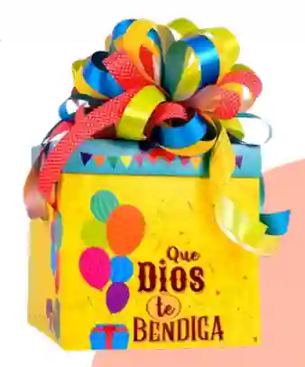 Caja Para Regalo Dios Te Bendiga Cum-17 Sin Moño