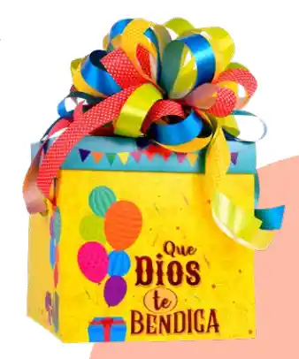 Caja Para Regalo Dios Te Bendiga Cum-17 Sin Moño