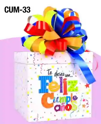 Caja Para Regalo Cumpleaños Cum-33 Sin Moño