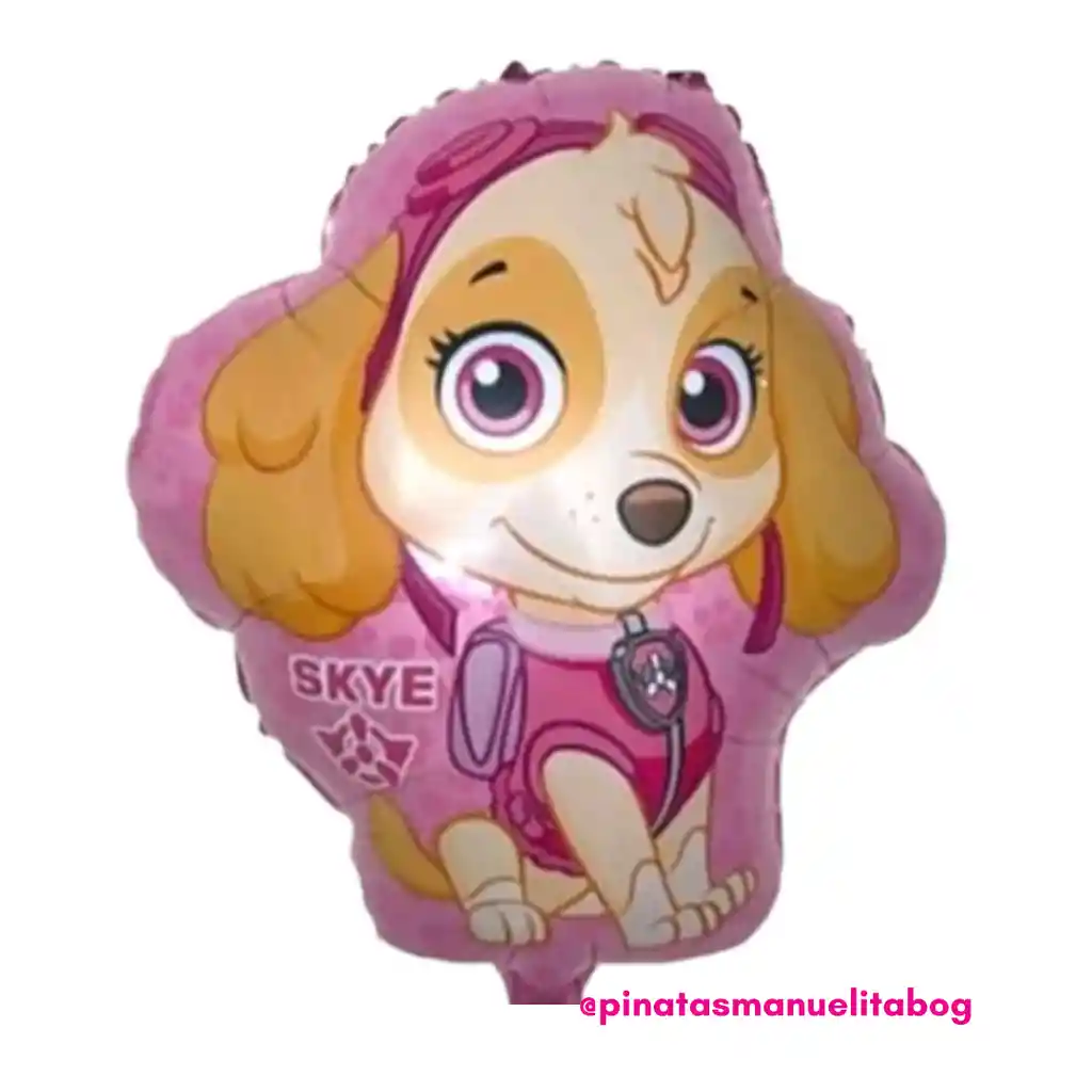 Globo Metalizado Skye Paw Patrol Sin Inflar