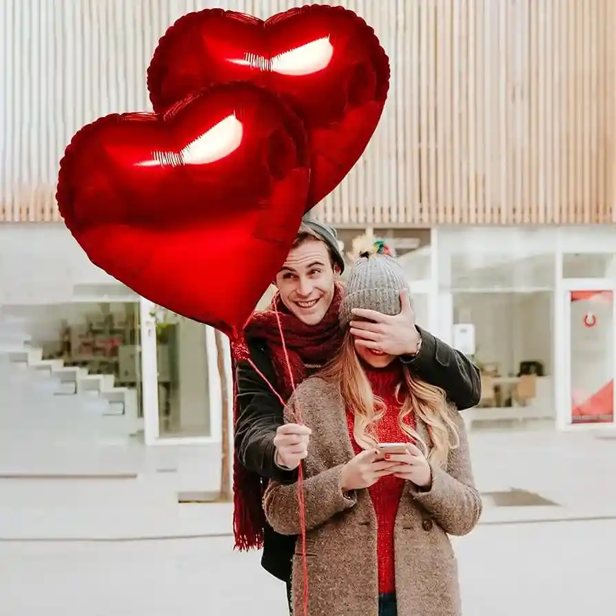 Globo Metalizado Corazón Rojo, 32 Pulgadas Gigante! X Unidad