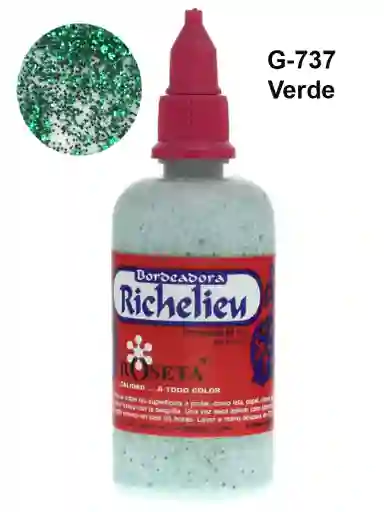 Roseta Bordeador Pintura Escarchado - Verde, 65cc