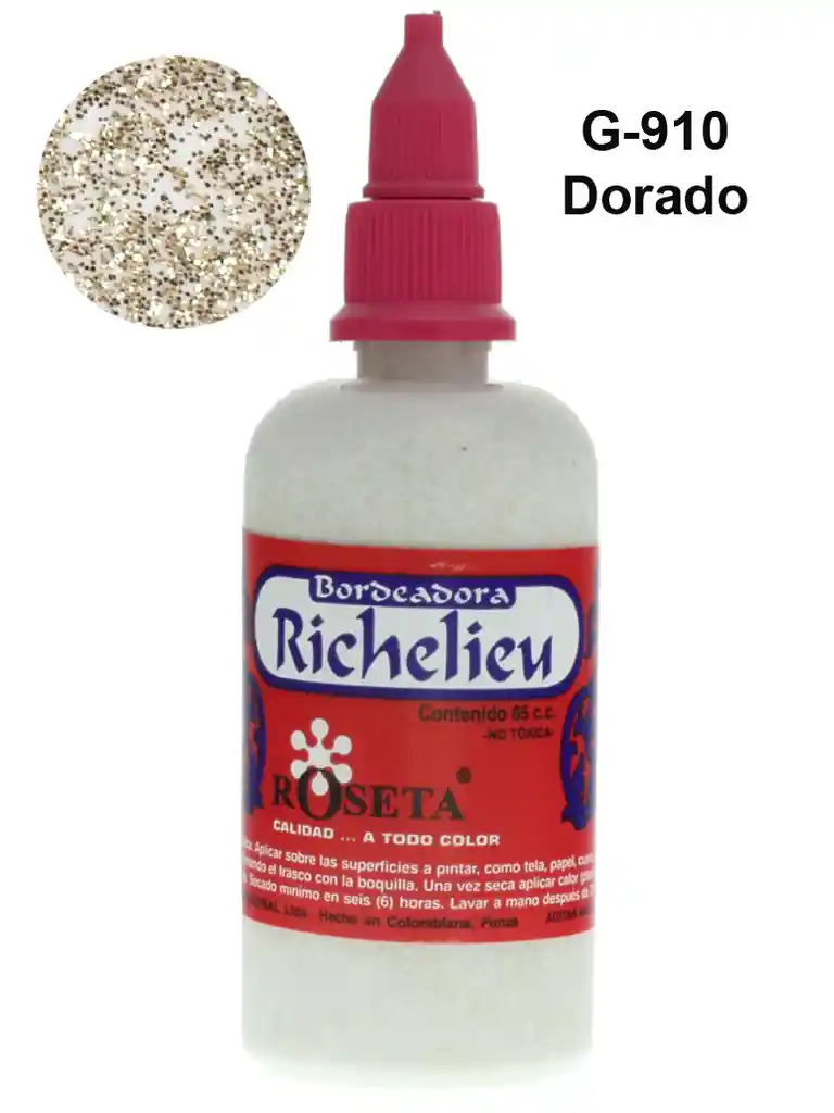 Roseta Bordeador Pintura Escarchado - Dorado, 65cc