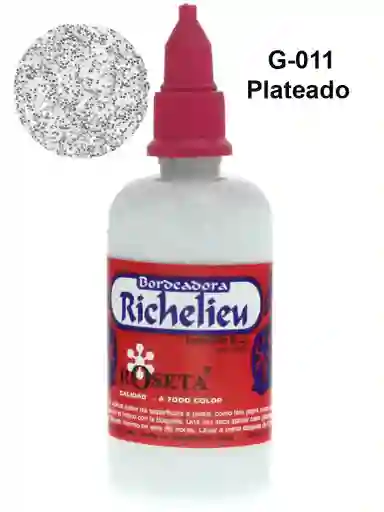 Roseta Bordeador Pintura Escarchado - Plateado, 65cc