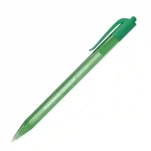 Paper Mate Boligrafo Kilometrico 100 Retractil - Verde, 1.0 Mm