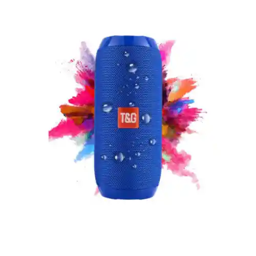 Parlante Altavoz Recargable Bluetooth Salpicable Tyg Radio Fm Tg-117 Colorazul