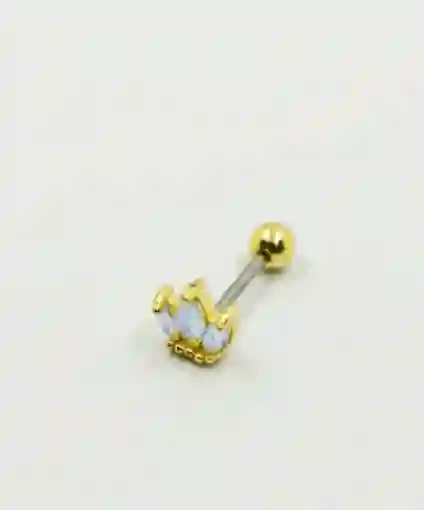 Piercing Dorado Coronita Azul