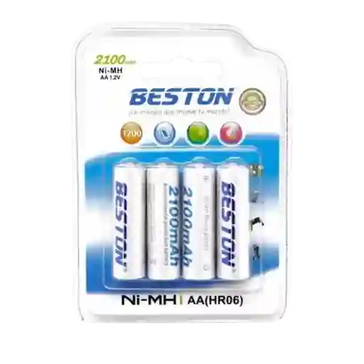 Beston Bateria Recargable Aa*4