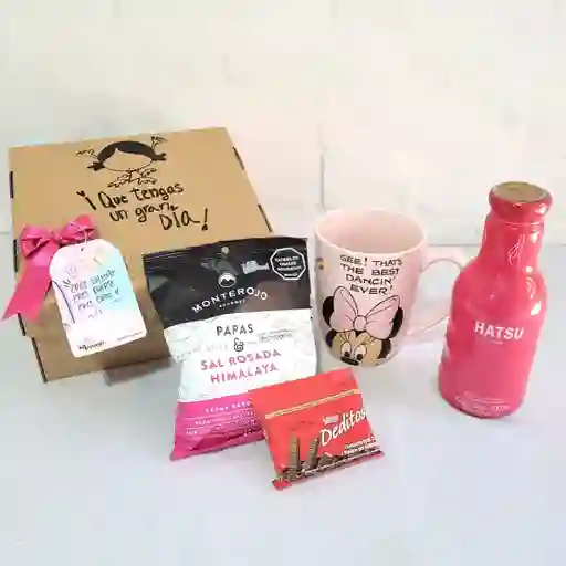 Cumple Box Big Mug Rosa Minnie