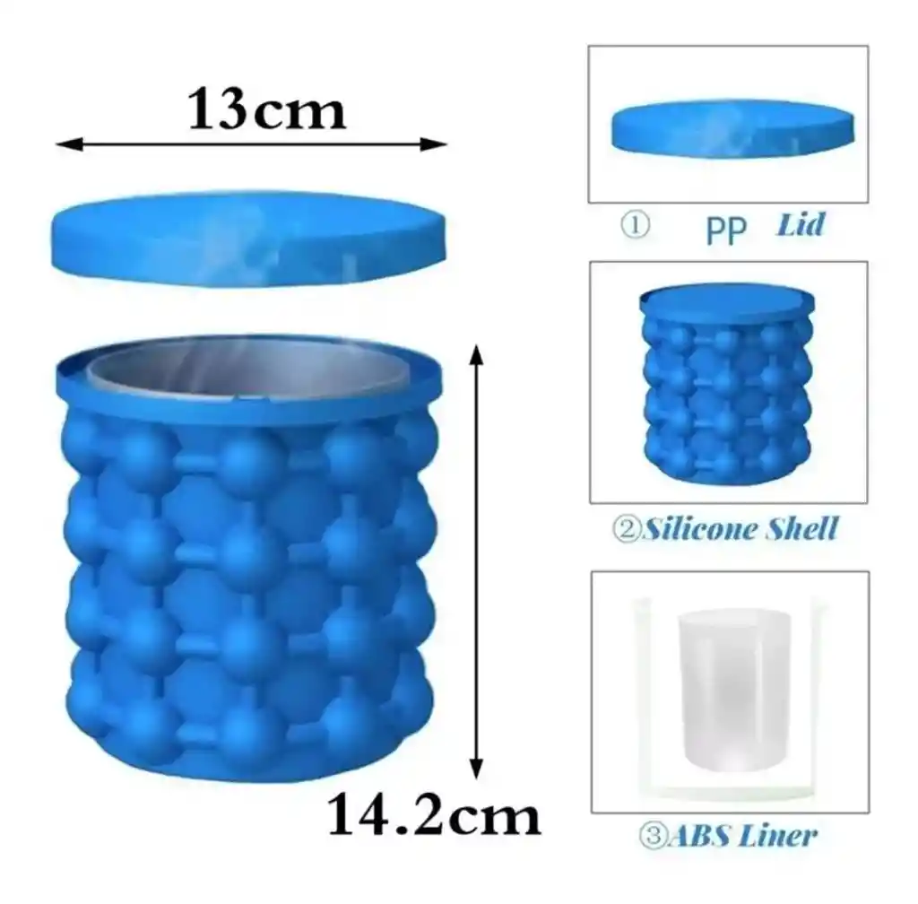 Hielera/cubetera En Silicona, Portátil Cubitos De Hielo