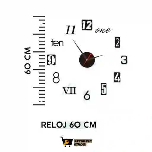 Reloj De Pared 60cm