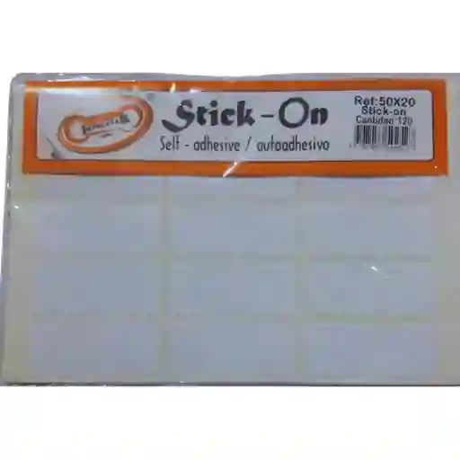 Rotulo Adhesivo 50-20 Rectangular Blanco