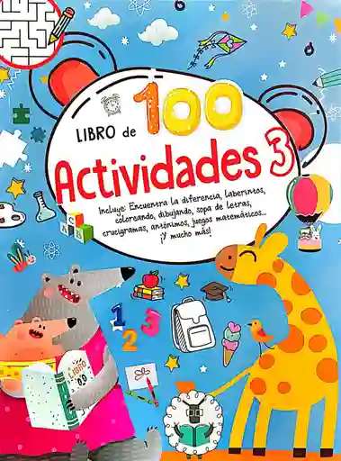 Libro Infantil 100 Actividades 3 Educativos Para Niños Niñas