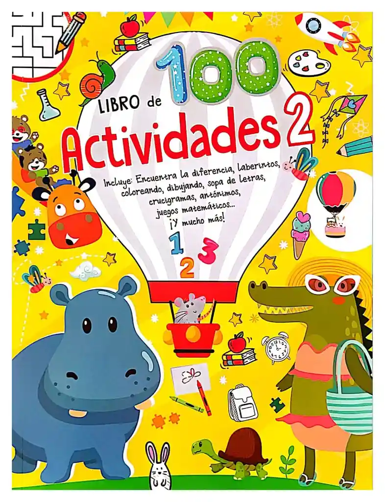 Libro Infantil 100 Actividades 2 Educativos Para Niños Niñas