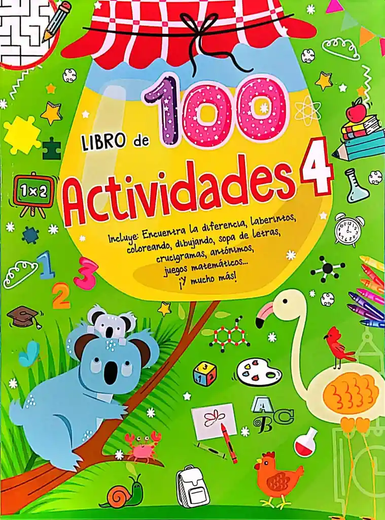 Libro Infantil 100 Actividades 4 Educativos Para Niños Niñas