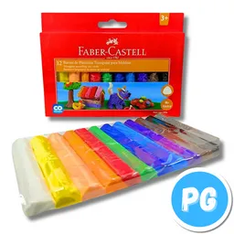 Paquete De Plastilina Faber Castell X12 Unds Jumbo (gruesa)