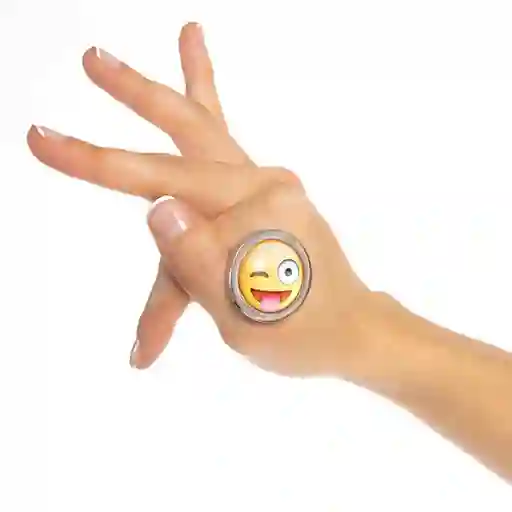 Plug Anal Metálico Talla S Emoji Ojo Guiño