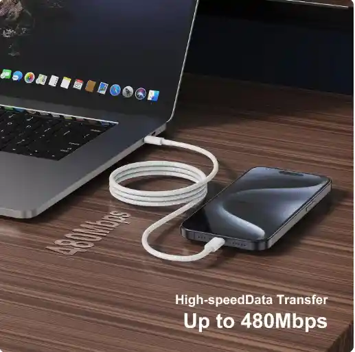 Cable 1 Mt Tipo C A Tipo C 60w Carga Rapida Cable Iphone 1 Metro De Largo Usb-c A Usb-c