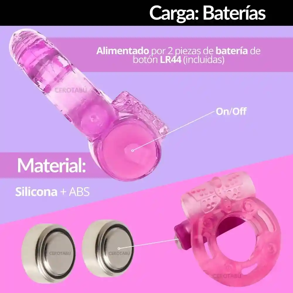 Kit Anillo Vibrador + Aceite Multiorgasmo