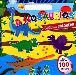 Libro Infantil Para Colorear Dinosaurios 100 Pegatinas Niños