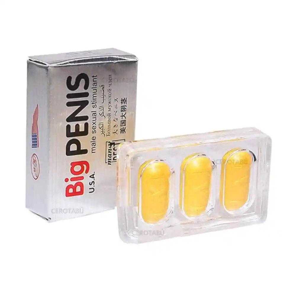 3 Pastillas Bigpenis Potenciador Sexual + Anillo Vibrador