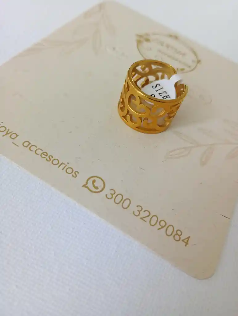 Anillo Dorado Para Dama Talla 8