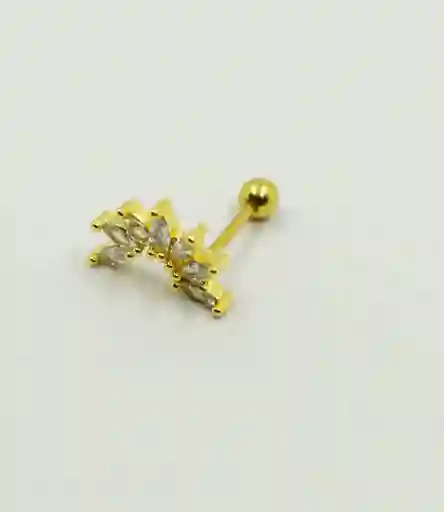 Piercing Dorado Tiara Con Cristales