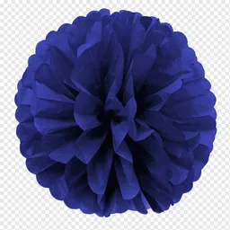 Pompon De Papel Seda Azul Rey