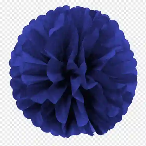 Pompon De Papel Seda Azul Rey