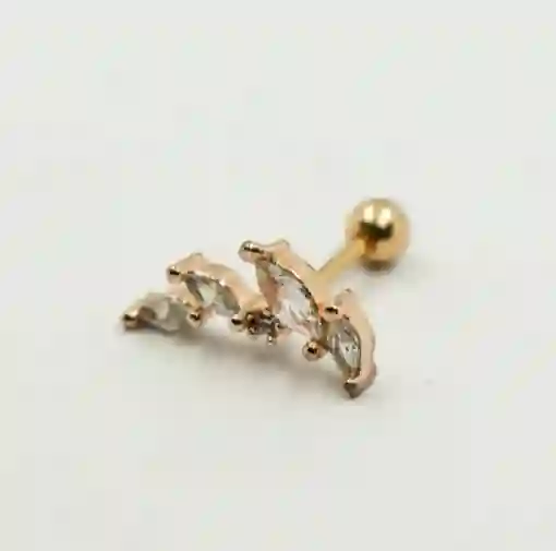 Piercing Oro Rosa Diamantes