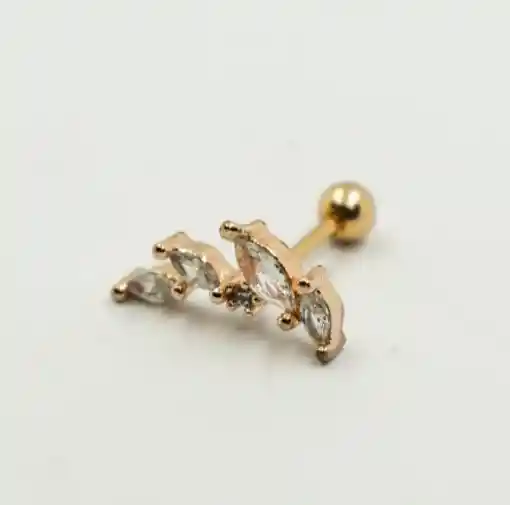 Piercing Oro Rosa Diamantes
