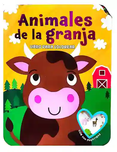 Libro Infantil Colorear Animales De La Granja Con Stickers