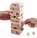 Juego Jenga / Torre De Madera Wiss Toy, 54 Piezas + Dados (grande)