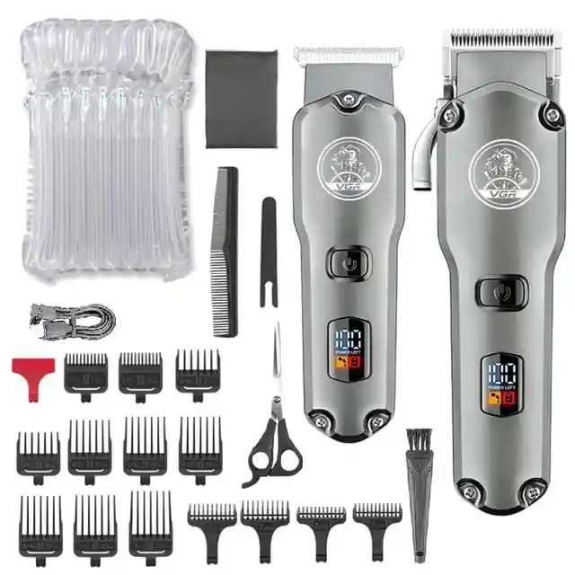 Combo Vgr 675 Maquina Peluquera + Patillera Inalambricas