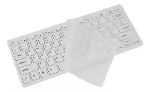 Mini Teclado + Mouse Inalambrico Con Protector Silicona