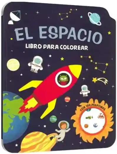 Libro Infantil Colorear El Espacio Con Stickers Para Niños