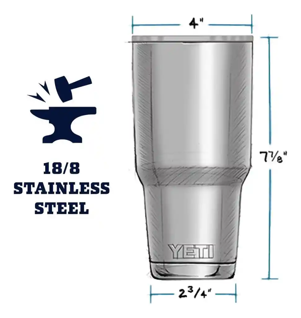 Vaso Yeti De 30 Onzas En Acero Inoxidable Y Tapa Magslider - Rodado