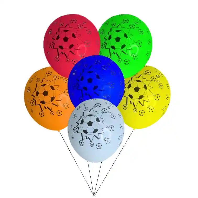 Globos Futbol Colores 12 Und R12