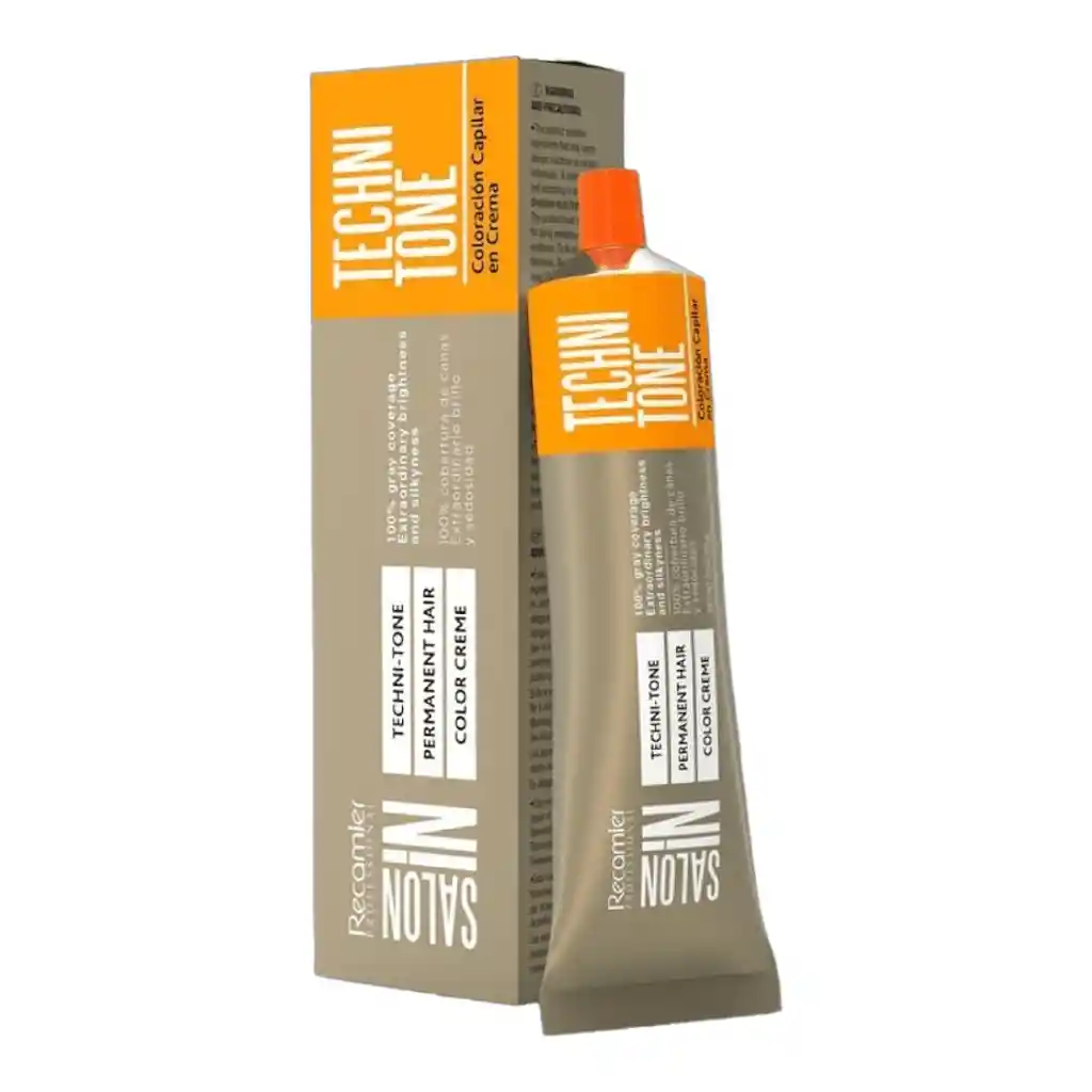 Tintura 8.00 Rubio Claro Natural Intenso Techni Tone Salon In Recamier Tubo X60gr