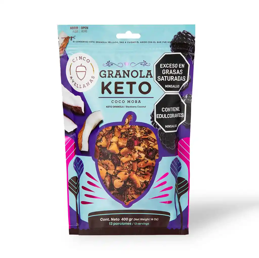 Granola Keto Coco Mora - Cinco Avellanas 400g