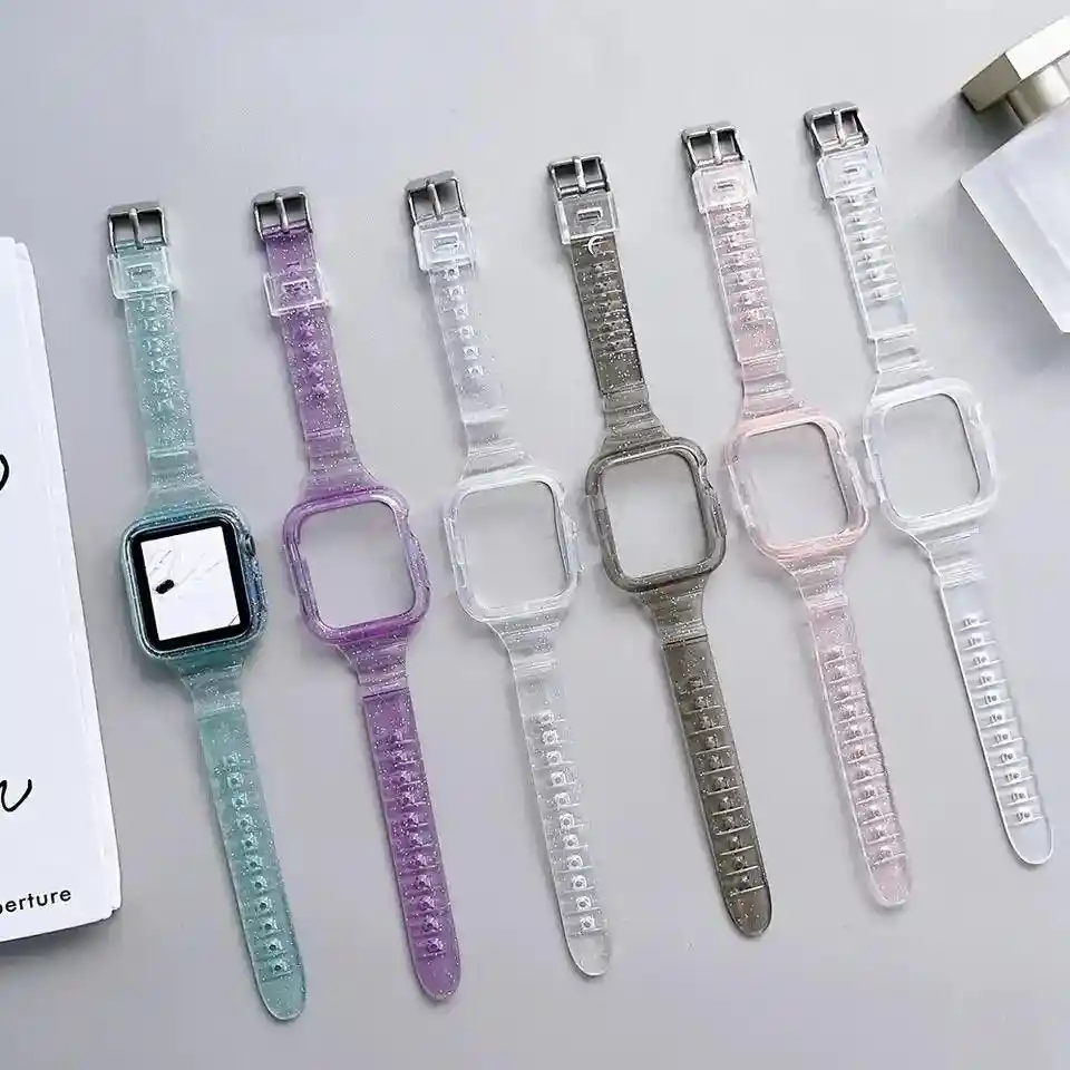 Pulso Para Apple Watch Escarchado Transparente (44 Mm)