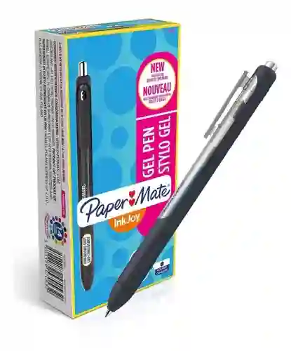 Esfero Gel 0.7 Negro Retractil Paper Mate Inkjoy X 1 Und