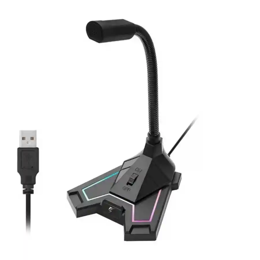 Microfono Gamer Flexib Usb Rgb