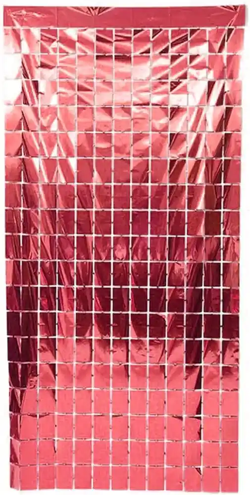 Cortina Metalizada Cuadros Fondo Decorativo Panel 1 X 2 M ( Valor X Unidad)