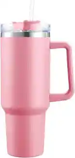 Vaso Térmico De Acero Inoxidable Aislado De 40oz Color Rosado