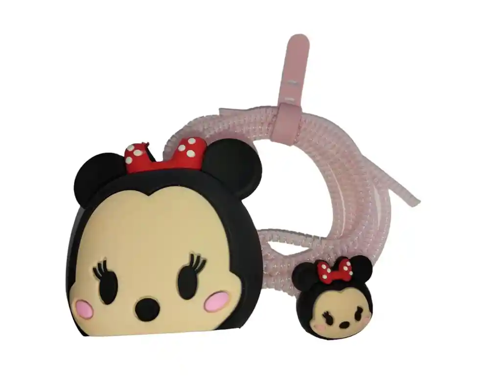 Protector De Cargador Completo Para Iphone Diseño Minnie