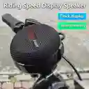 Parlante Para Moto O Bicicleta Pantalla Digital Led, Subwoofer Impermeable, Portátil Manos Libres,tarjeta Tf