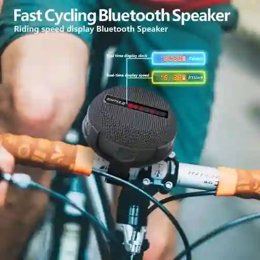Parlante Para Moto O Bicicleta Pantalla Digital Led, Subwoofer Impermeable, Portátil Manos Libres,tarjeta Tf