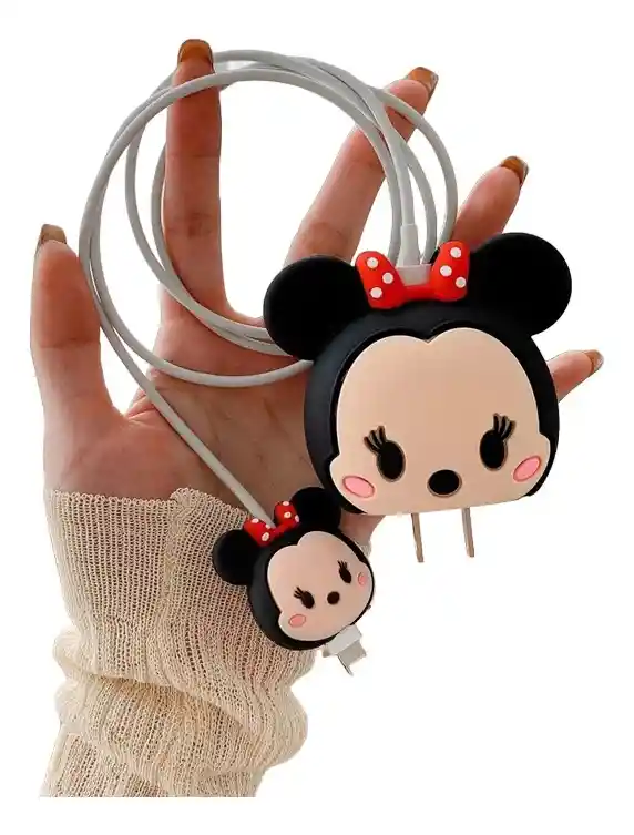 Protector De Cargador Completo Para Iphone Diseño Minnie