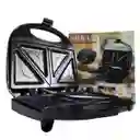 Maquina Sandwichera Electrica Doble Cara 2 Puestos Sandwich Color Negro 110v